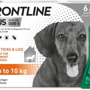 FRONTLINE Plus Flea & Tick Treatment for Small Dogs (2-10 kg) - 6 Pipettes
